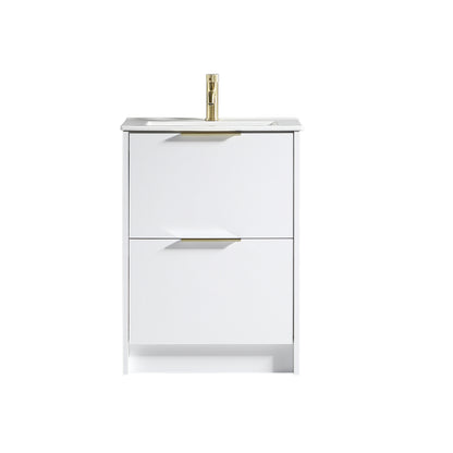 Tailored Bathrooms Sora 600mm Floor Standing Vanity Unit & Basin – Two Drawer