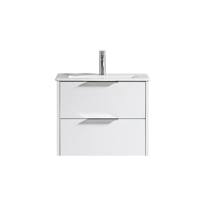 Tailored Bathrooms Sora 600mm Wall Hung Vanity Unit & Basin – Two Drawer