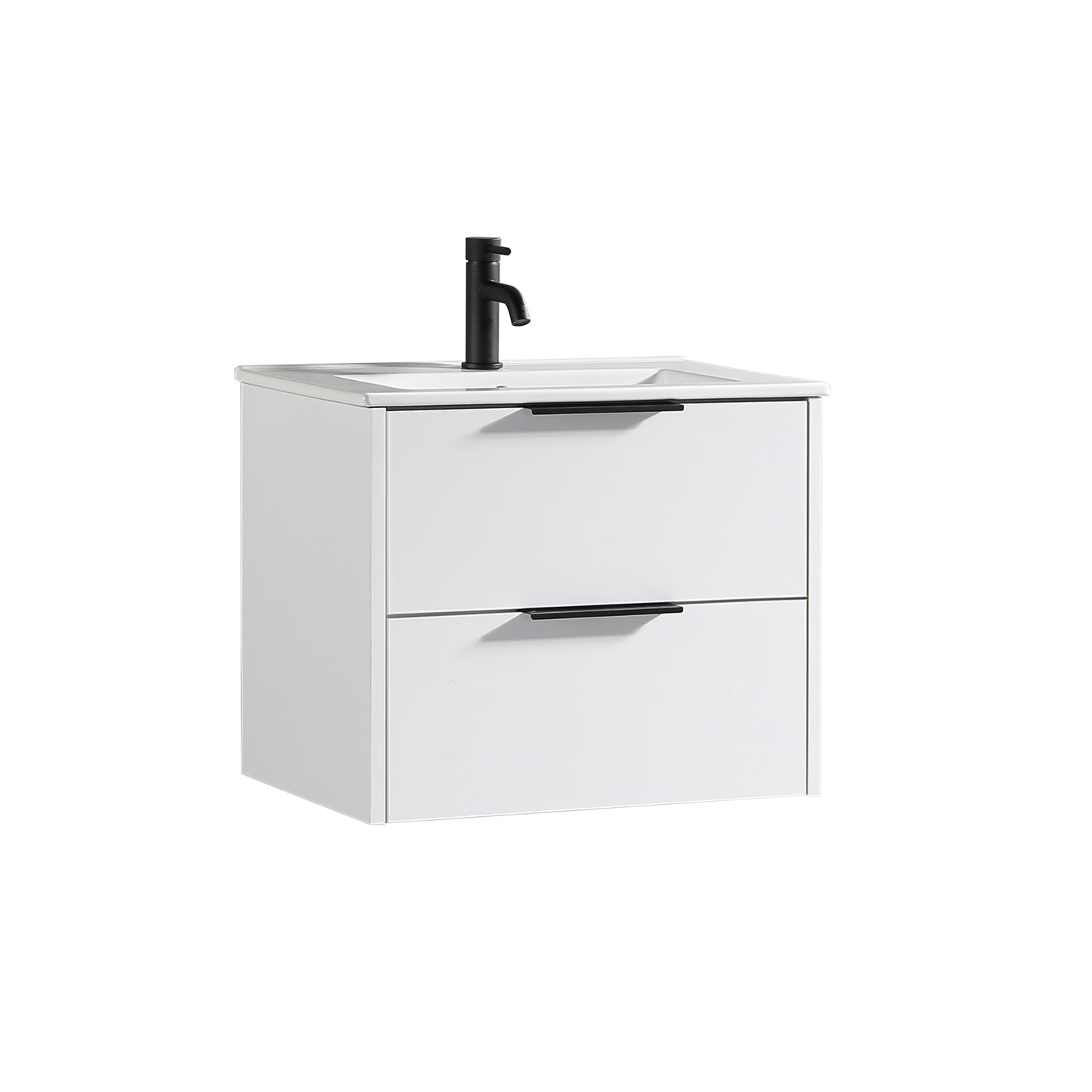 Tailored Bathrooms Sora 600mm Wall Hung Vanity Unit & Basin – Two Drawer
