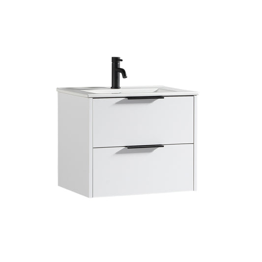 Tailored Bathrooms Sora 600mm Wall Hung Vanity Unit & Basin – Two Drawer