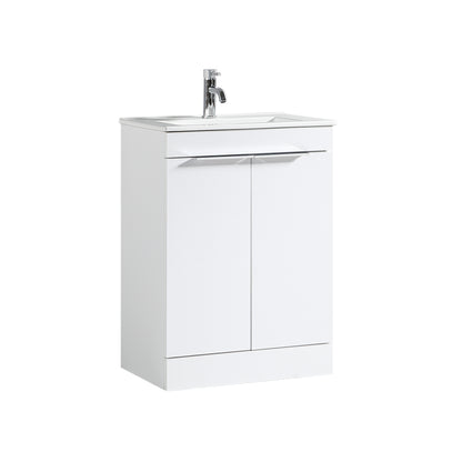 Tailored Bathrooms Sora 600mm Floor Standing Vanity Unit & Basin – Two Door