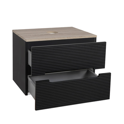 Tailored Bathrooms Monza Plus 600mm Fluted Wall Hung Vanity & Counter Top | A Modern Statement Piece for Your Bathroom