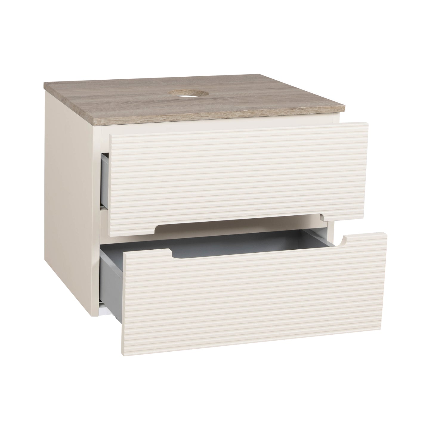 Tailored Bathrooms Monza Plus 600mm Fluted Wall Hung Vanity & Counter Top | A Modern Statement Piece for Your Bathroom