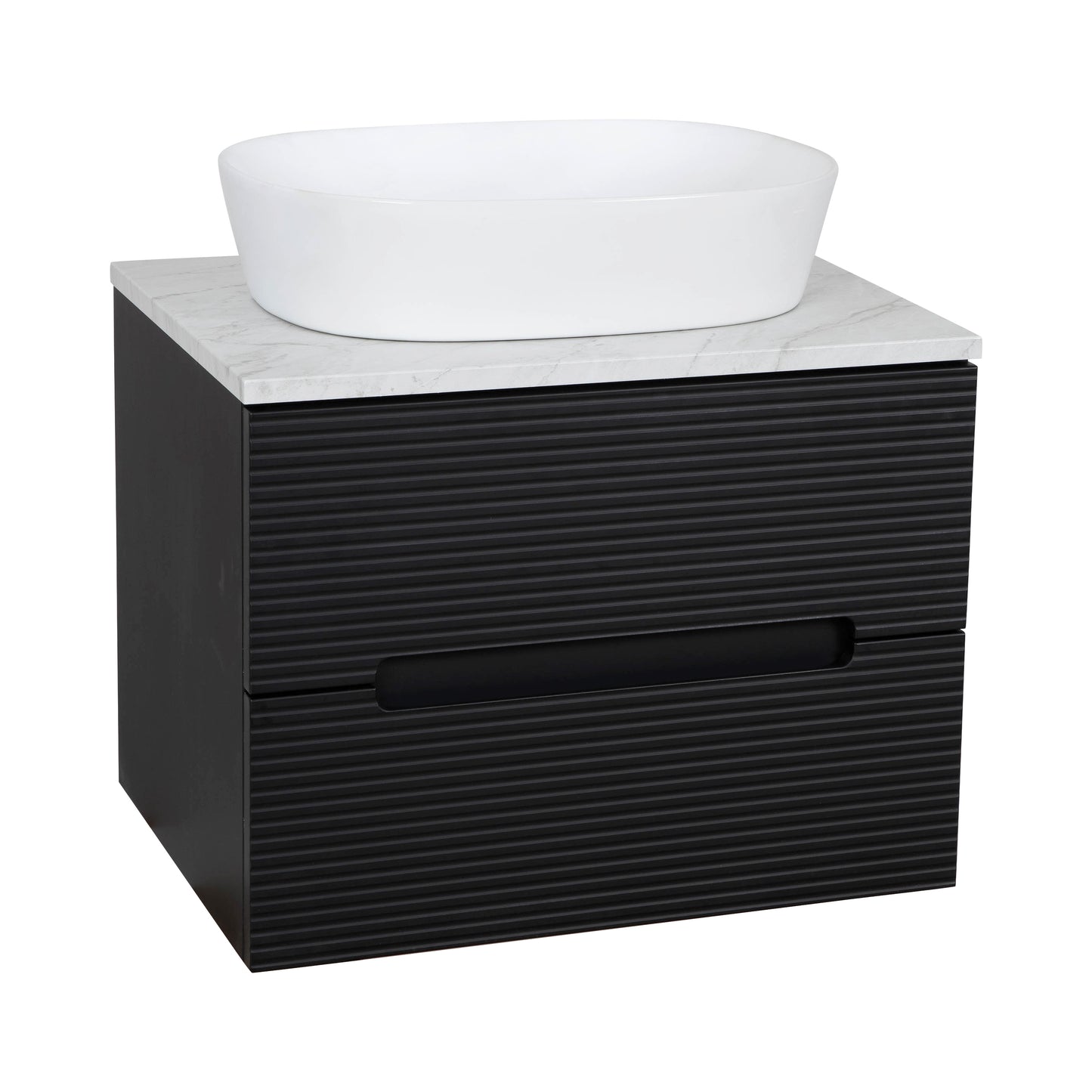 Tailored Bathrooms Monza Plus 600mm Fluted Wall Hung Vanity & Counter Top | A Modern Statement Piece for Your Bathroom