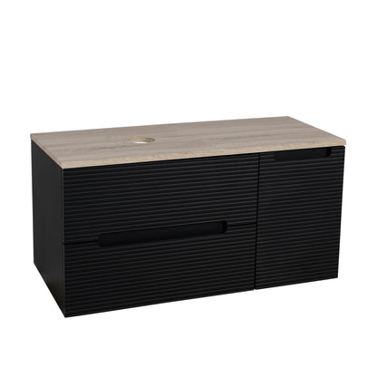 Tailored Bathrooms Monza Plus 900mm Fluted Wall Hung Vanity Unit & Countertop