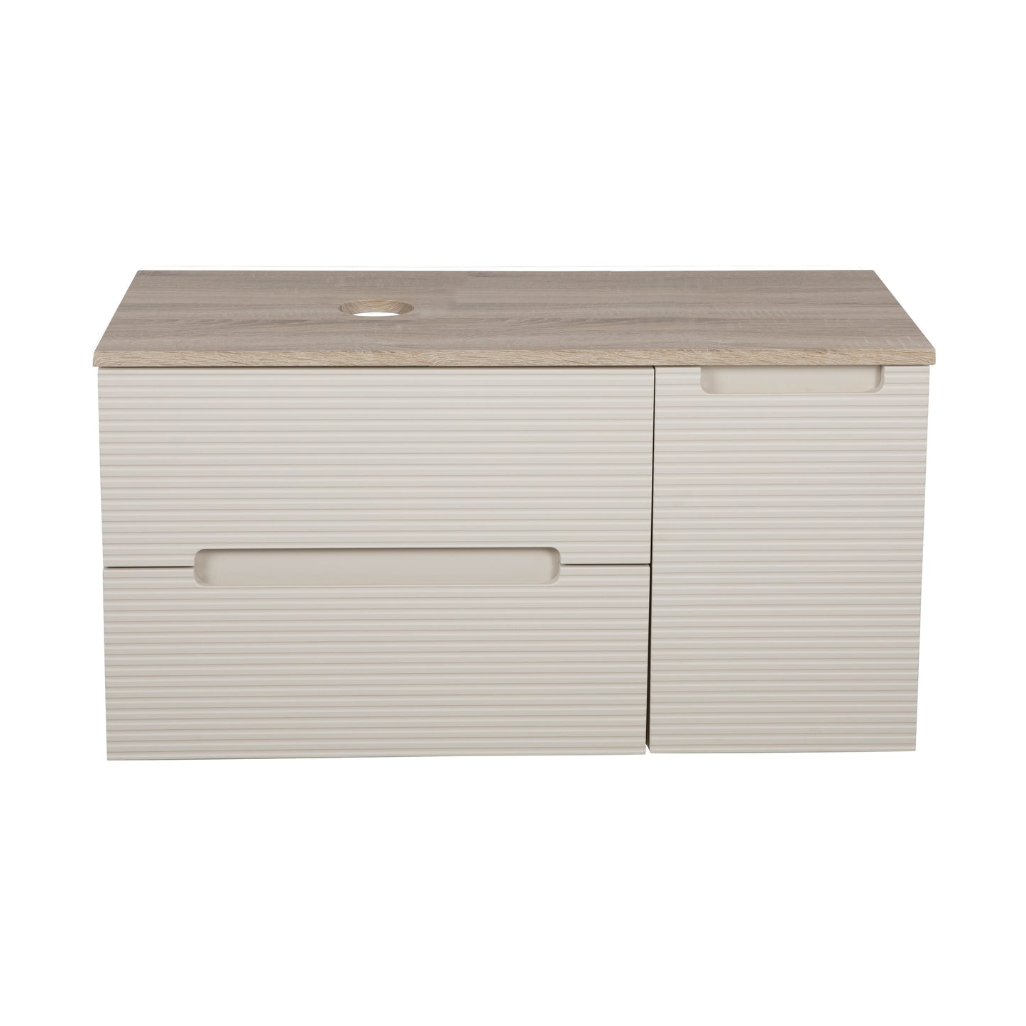 Tailored Bathrooms Monza Plus 900mm Fluted Wall Hung Vanity Unit & Countertop