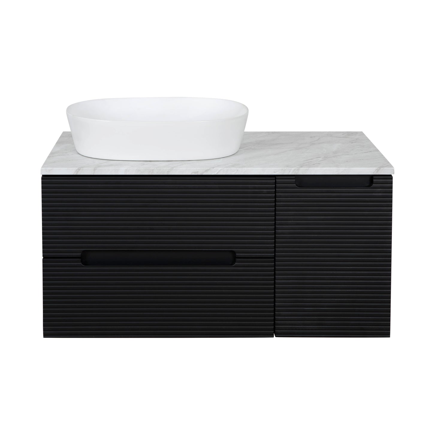 Tailored Bathrooms Monza Plus 900mm Fluted Wall Hung Vanity Unit & Countertop