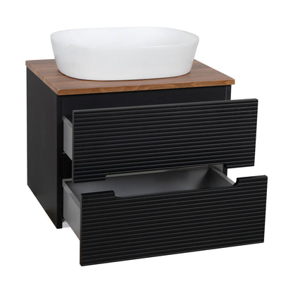 Tailored Bathrooms Monza Plus 600mm Fluted Wall Hung Vanity & Counter Top | A Modern Statement Piece for Your Bathroom