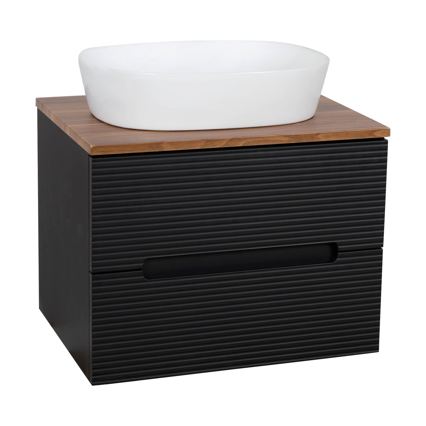 Tailored Bathrooms Monza Plus 600mm Fluted Wall Hung Vanity & Counter Top | A Modern Statement Piece for Your Bathroom