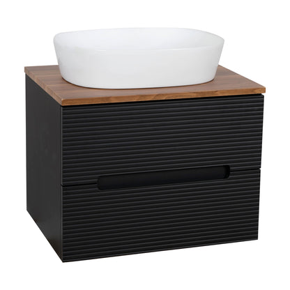 Tailored Bathrooms Monza Plus 600mm Fluted Wall Hung Vanity & Counter Top | A Modern Statement Piece for Your Bathroom