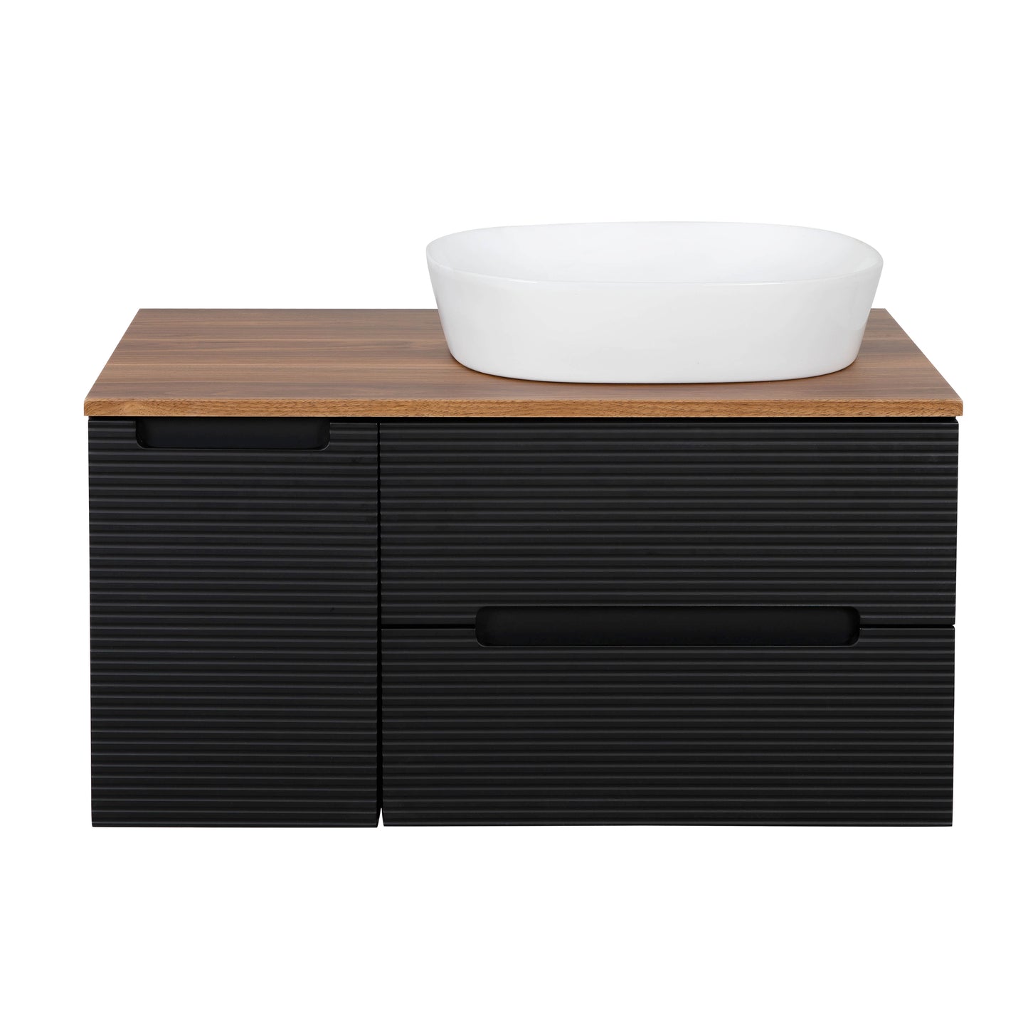 Tailored Bathrooms Monza Plus 900mm Fluted Wall Hung Vanity Unit & Countertop