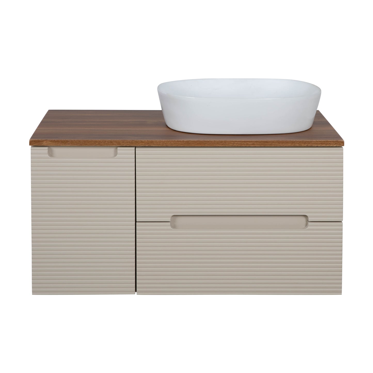 Tailored Bathrooms Monza Plus 900mm Fluted Wall Hung Vanity Unit & Countertop