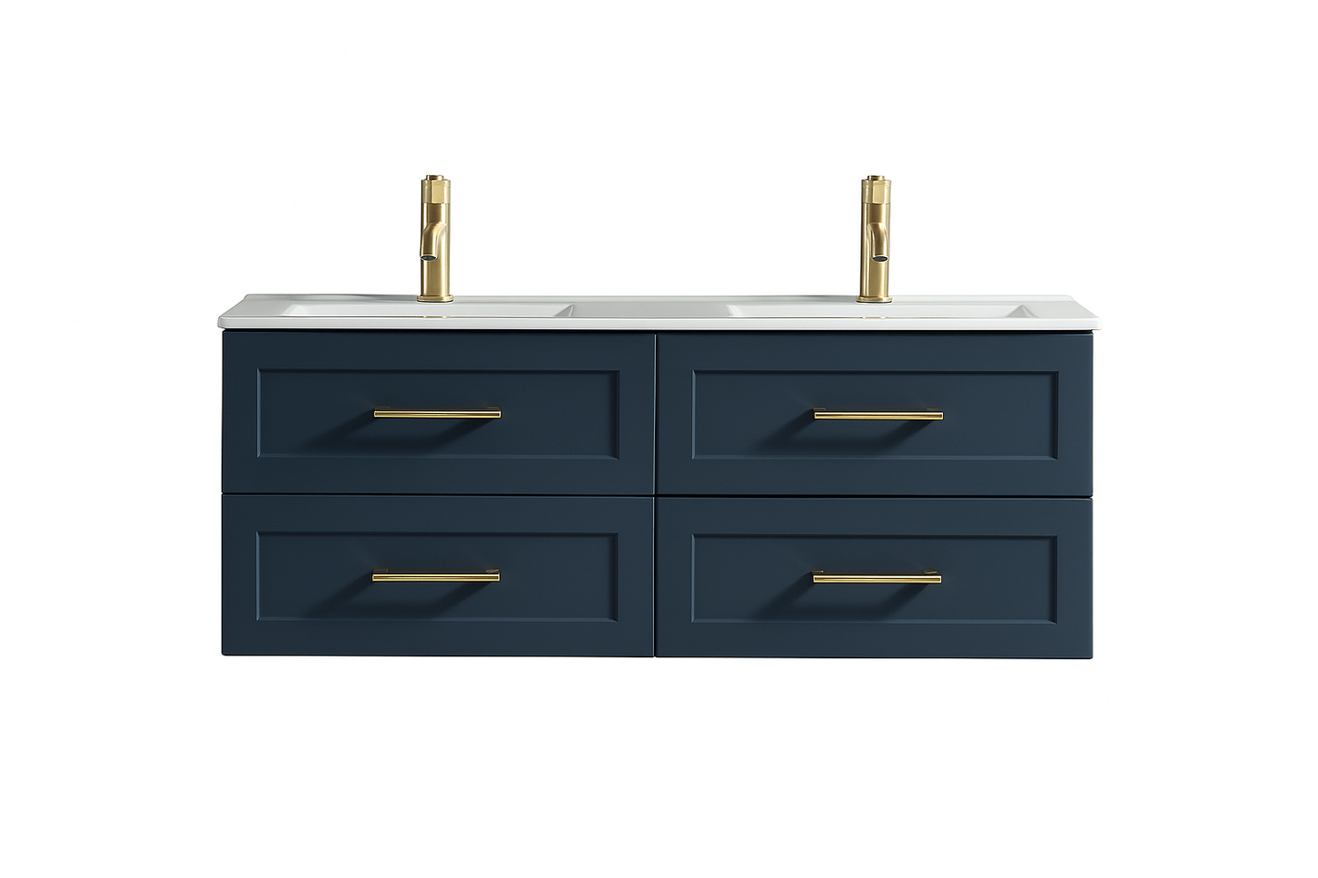 Tailored Bathrooms Bakewell 1200mm Wall Hung Twin Vanity Unit with Ceramic Double Basin