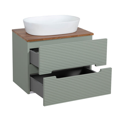 Tailored Bathrooms Monza Plus 600mm Fluted Wall Hung Vanity & Counter Top | A Modern Statement Piece for Your Bathroom