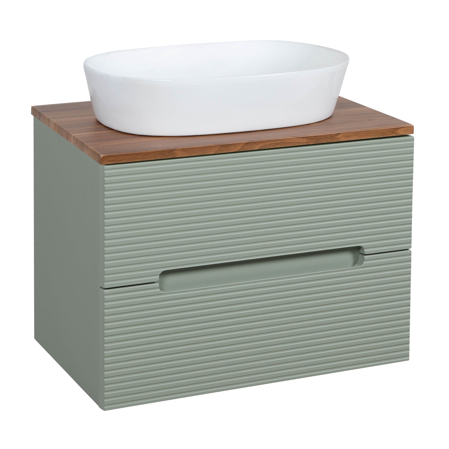 Tailored Bathrooms Monza Plus 600mm Fluted Wall Hung Vanity & Counter Top | A Modern Statement Piece for Your Bathroom