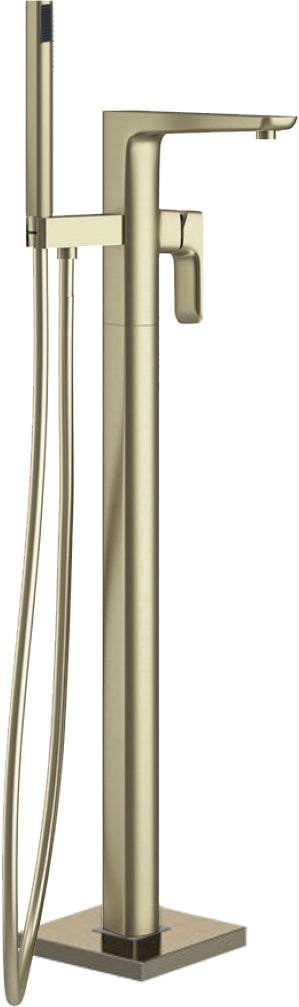 Tailored Bathrooms Swansea Floor Standing Bath Filler – Brushed Brass | Sleek Design and Reliable Performance