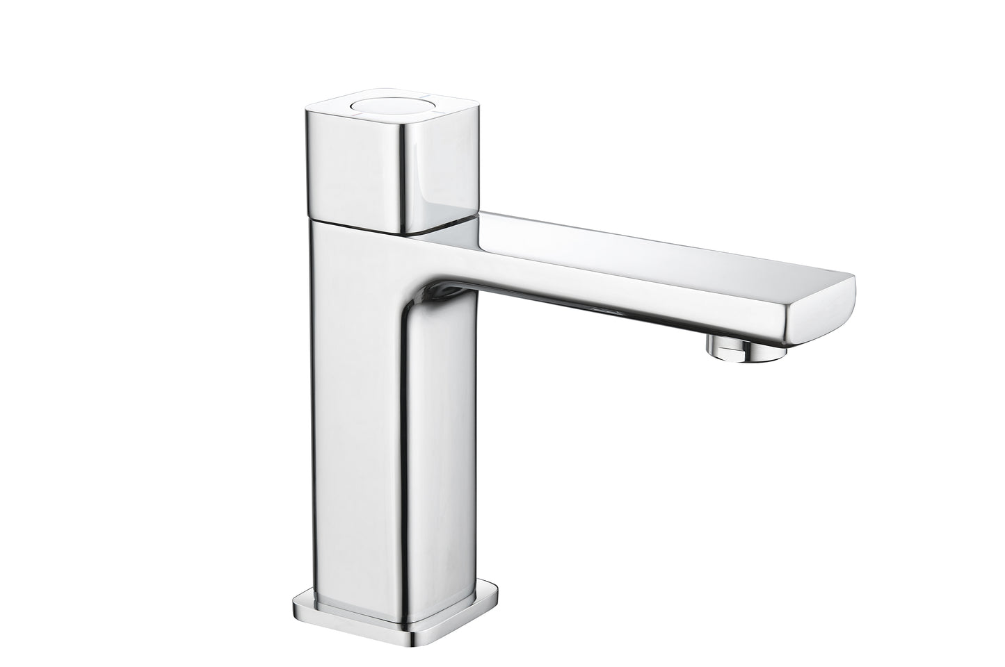 Tailored Bathrooms Quadrado Square Push Button Basin Mixer – Brushed Brass, Chrome, or Black