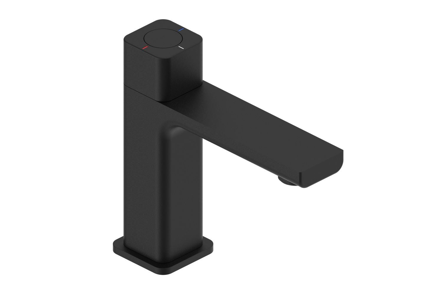 Tailored Bathrooms Quadrado Square Push Button Basin Mixer – Brushed Brass, Chrome, or Black