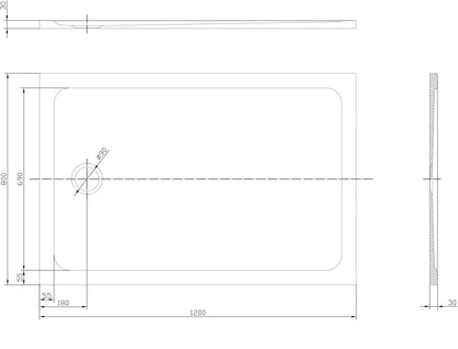 Tailored Bathrooms Low Profile Shower Tray – Rectangle | Sleek, Durable & Eco-Friendly Design