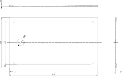 Tailored Bathrooms Low Profile Shower Tray – Rectangle | Sleek, Durable & Eco-Friendly Design