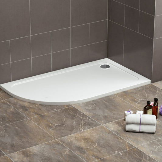 Tailored Bathrooms Left Offset Quad 30mm Low Profile Shower Tray