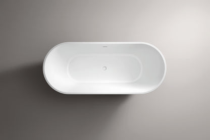 Tailored Bathrooms Amalfi Gloss White Freestanding Bath with White Waste – 1650 x 700mm