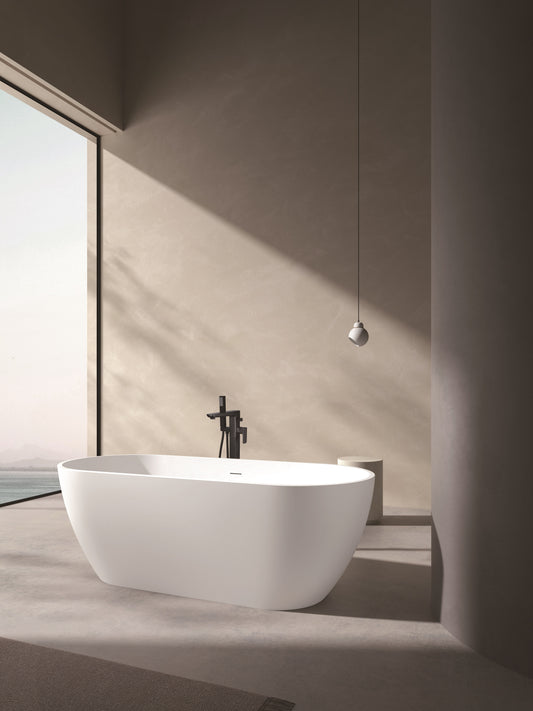 Tailored Bathrooms Amalfi Gloss White Freestanding Bath with White Waste – 1650 x 700mm