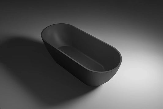 Tailored Bathrooms Nero Matte Black Freestanding Bath – 1650 x 700mm