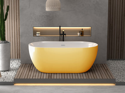 Roll Top Bath Company Hattie Freestanding Bath – Compact Deep Acrylic Bathtub