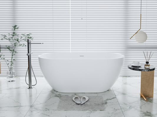 Roll Top Bath Company Elizabeth Freestanding Bath – Contemporary Acrylic Centrepiece Bathtub