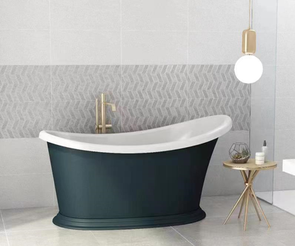 Roll Top Bath Company Jean Freestanding Bath – Compact Acrylic Roll Top Bathtub