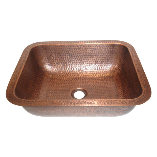 Coppersmith Creations Rectangular Hammered Copper Sink