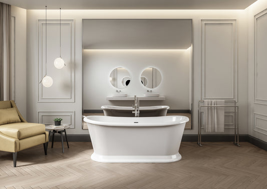 Charlotte Edwards Rosemary Freestanding Bath - Gloss White