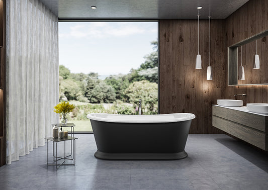 Charlotte Edwards Rosemary Freestanding Bath - Matt Black