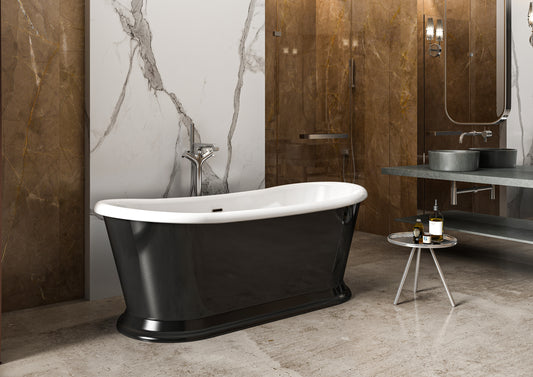 Charlotte Edwards Rosemary Freestanding Bath - Gloss Black