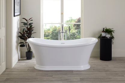 Roll Top Bath Company Mae Freestanding Bath – Traditional Acrylic Spa-Inspired Bathtub