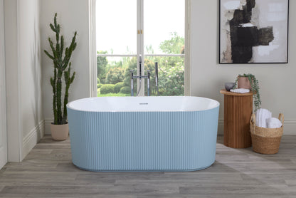 Roll Top Bath Company Ginger Freestanding Bath – Rippled Acrylic Art Deco Inspired Bathtub