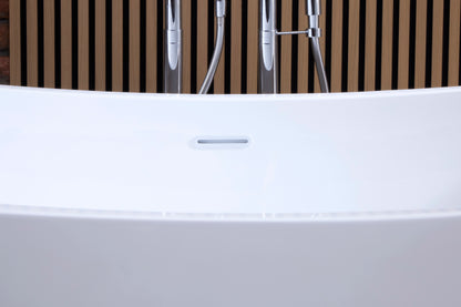 Roll Top Bath Company Elizabeth Freestanding Bath – Contemporary Acrylic Centrepiece Bathtub