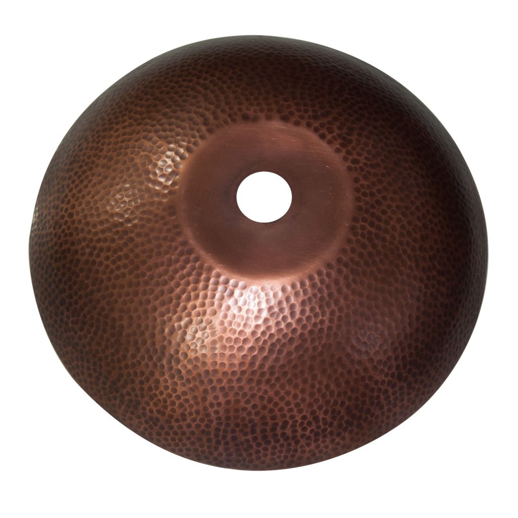 Coppersmith Creations Double Wall Round Copper Sink Hammered 18" x 5"