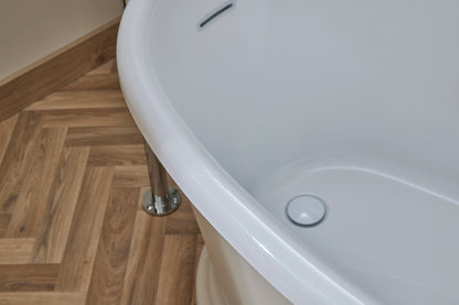 Roll Top Bath Company Jean Freestanding Bath – Compact Acrylic Roll Top Bathtub
