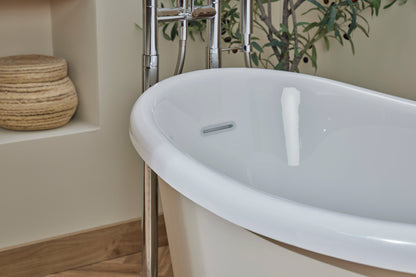 Roll Top Bath Company Jean Freestanding Bath – Compact Acrylic Roll Top Bathtub