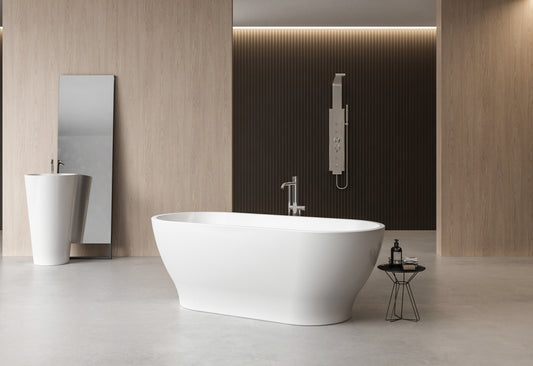 Charlotte Edwards Elara Freestanding Bath - Gloss White