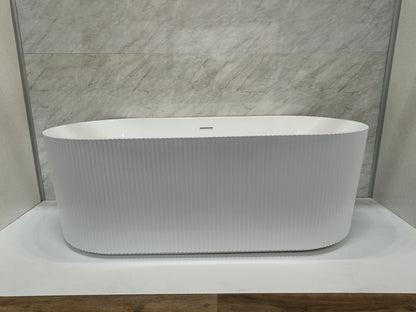 Roll Top Bath Company Ginger Freestanding Bath – Rippled Acrylic Art Deco Inspired Bathtub