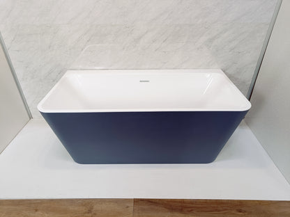 Roll Top Bath Company Julie Freestanding Bath – Compact Back-to-Wall Acrylic Bathtub