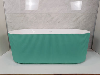 Roll Top Bath Company Ginger Freestanding Bath – Rippled Acrylic Art Deco Inspired Bathtub