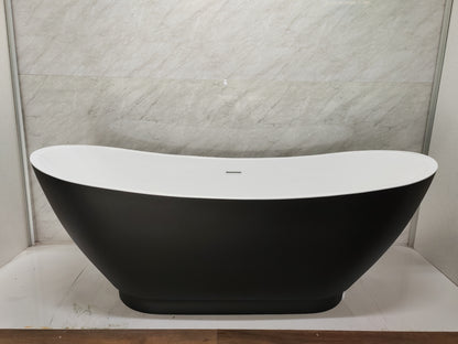 Roll Top Bath Company Doris Freestanding Bath – Double Ended Crescent Wing Acrylic Bathtub