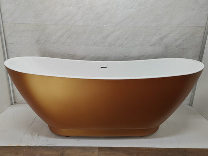 Roll Top Bath Company Doris Freestanding Bath – Double Ended Crescent Wing Acrylic Bathtub