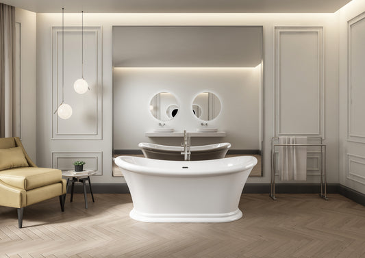 Charlotte Edwards Purley Freestanding Bath - Gloss White