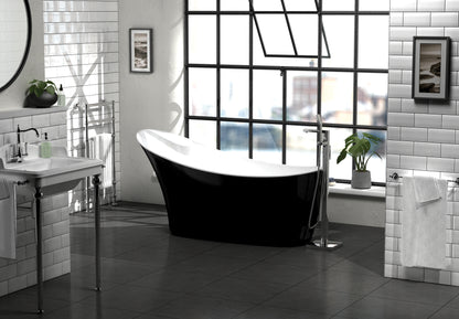 Charlotte Edwards Portobello Freestanding Bath - Gloss Black