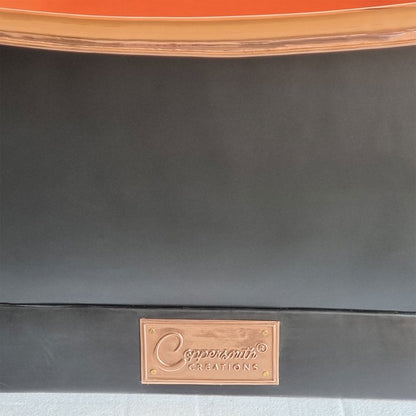 Coppersmith Creations Slanting Base Copper Bathtub Full Black Exterior